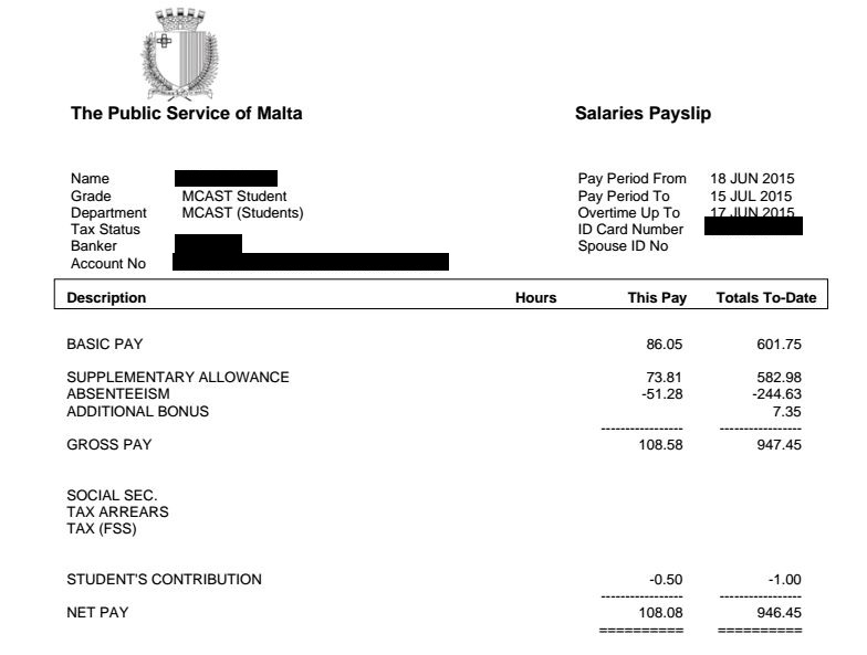 payslip mcast