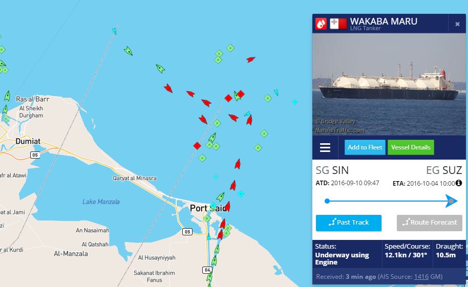 Tanker gass LNG Wakaba Maru Armada Mediterrana