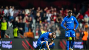 L-espressjoni fuq l-uċuħ tal-plejers ta' RFS fit-tmiem tal-partita kontra Ħamrun Spartans