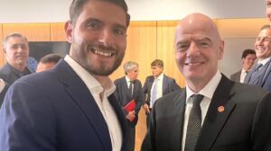 Il-Kap tal-PN, Alex Borg mal-President tal-FIFA, Gianni Infantino