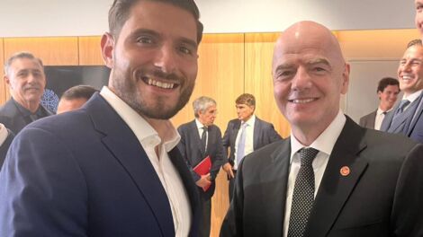 Il-Kap tal-PN, Alex Borg mal-President tal-FIFA, Gianni Infantino