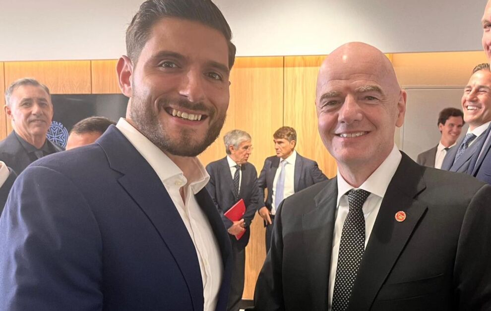 Il-Kap tal-PN, Alex Borg mal-President tal-FIFA, Gianni Infantino