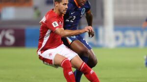 Azzjoni mill-partita bejn Malta u l-Olanda mil-partita tal-bieraħ. (Ritratt ta' Joseph Galea)
