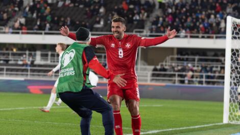 Jake Grech jiċċelebra l-gowl rebbieħ