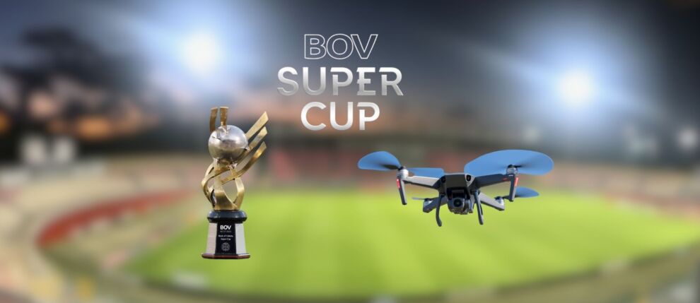 It-trofew tas-Super Cup se jkiun qed jitniżżel f'Ta'Qali mill-ajru permezz tad-drone.