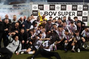 Hibernians jiċċelebraw ir-rebħ tas-Super Cup għall-ħames darba fl-istorja (Ritratt ta' Joseph Galea)