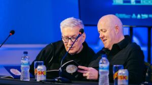 Tony Drago flimkien ma' John Higgins (Ritratt ta' Josmar Muscat)