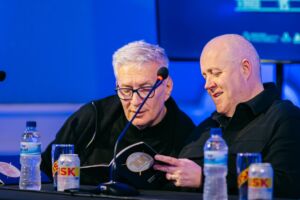 Tony Drago flimkien ma' John Higgins (Ritratt ta' Josmar Muscat)