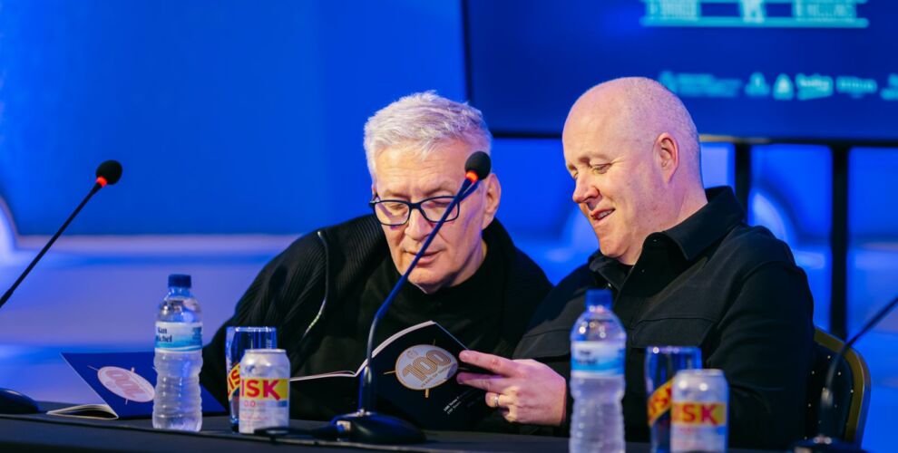 Tony Drago flimkien ma' John Higgins (Ritratt ta' Josmar Muscat)