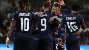 Il-Lussemburgu jiċċelebraw wieħed mil-gowls li skorjaw fil-fażi tal-UEFA Nationa League.