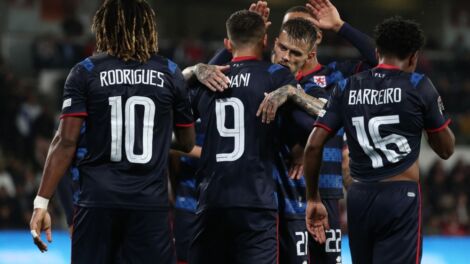 Il-Lussemburgu jiċċelebraw wieħed mil-gowls li skorjaw fil-fażi tal-UEFA Nationa League.