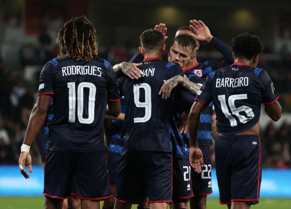 Il-Lussemburgu jiċċelebraw wieħed mil-gowls li skorjaw fil-fażi tal-UEFA Nationa League.
