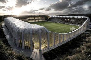 Dehra artistika minn ġewwa tal-Istadium il-ġdid li se tkun qed tibni l-MPL.