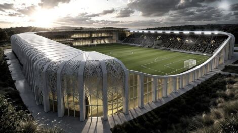 Dehra artistika minn ġewwa tal-Istadium il-ġdid li se tkun qed tibni l-MPL.