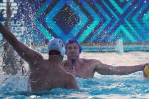 Azzjoni mill-partita bejn Mointenegro u Malta.